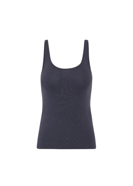 Organic Cotton Slim Scoop Tank | Storm