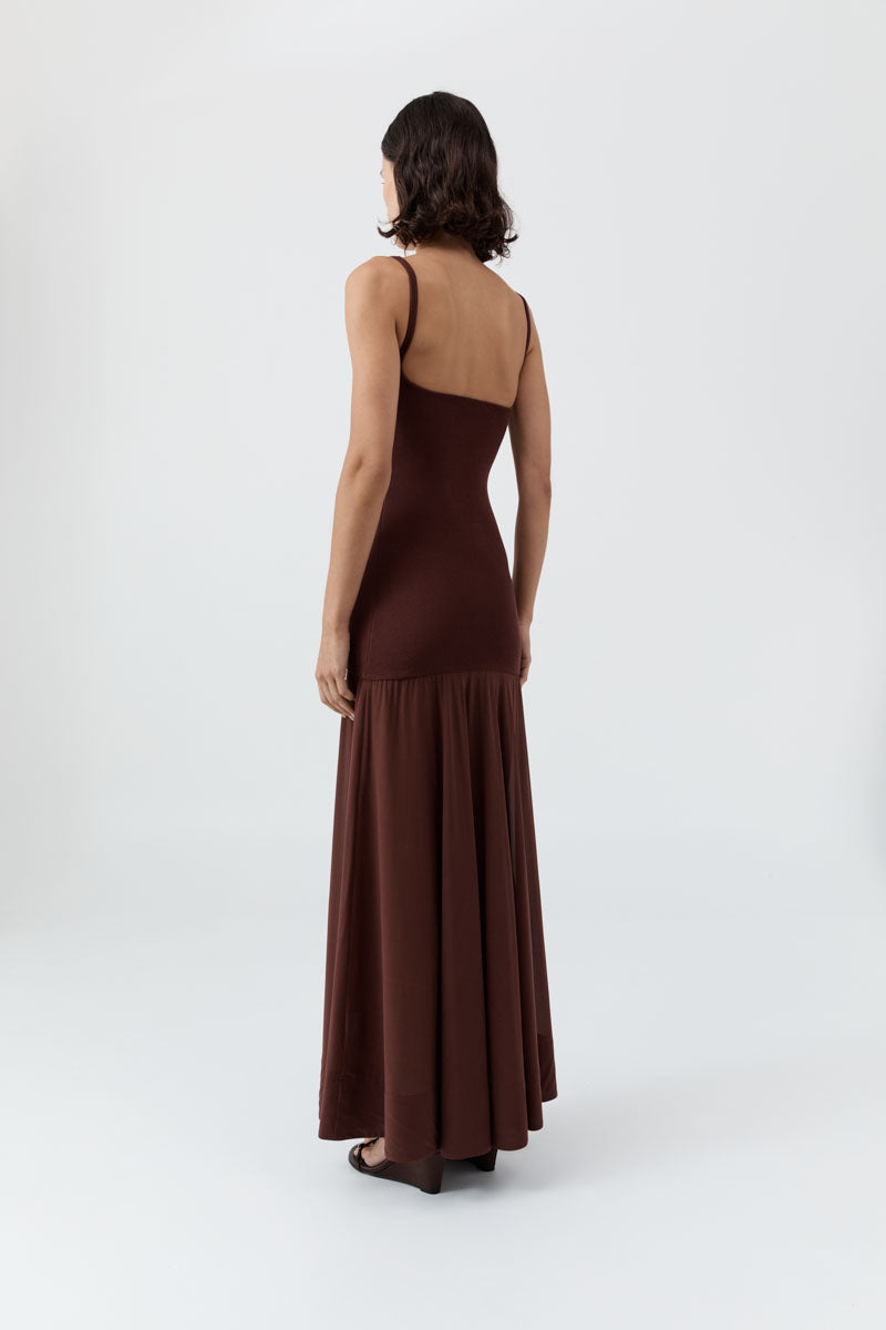 Sheer Silk Circle Hem Dress