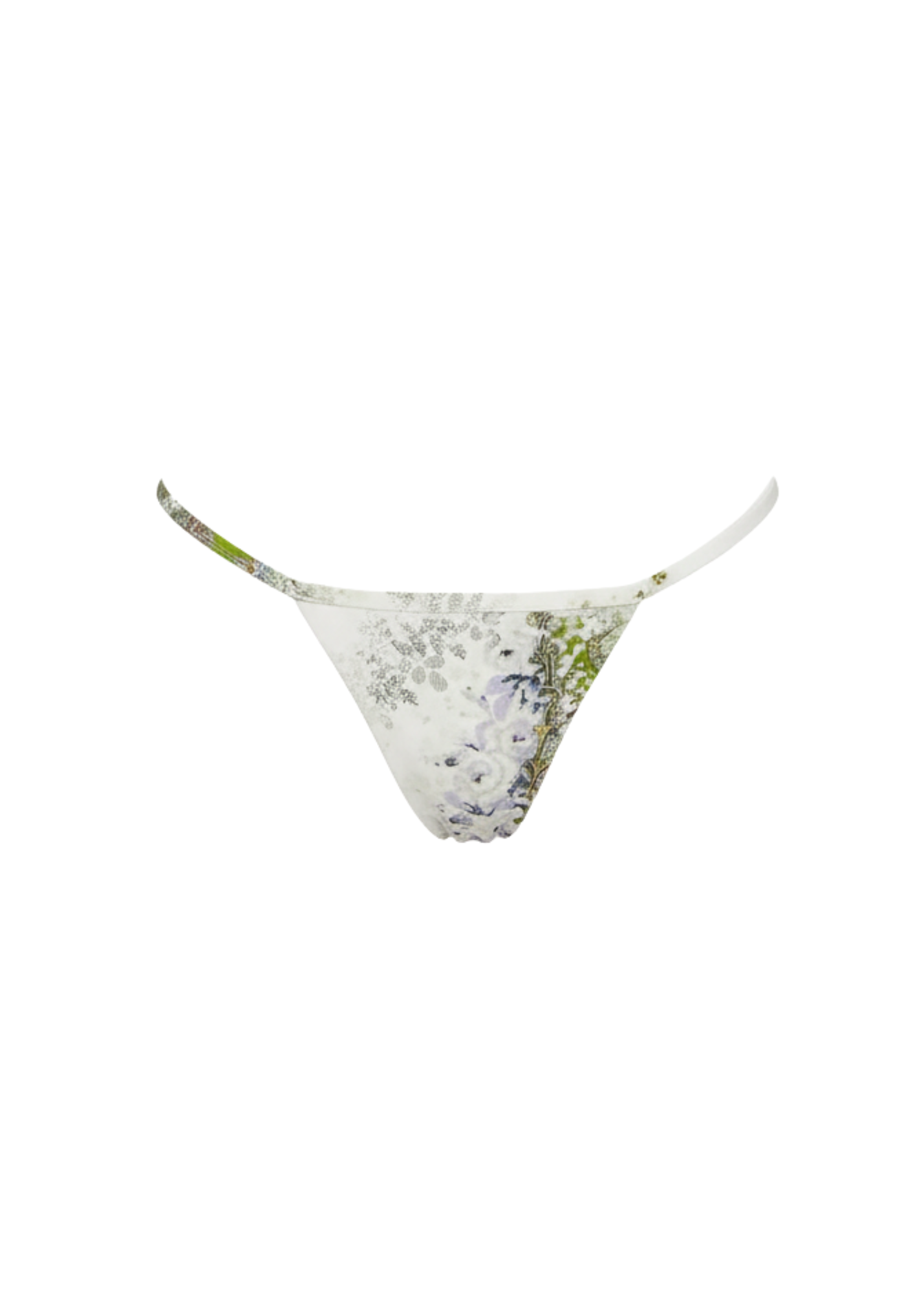 Bikini bottom with floral pattern on a white background