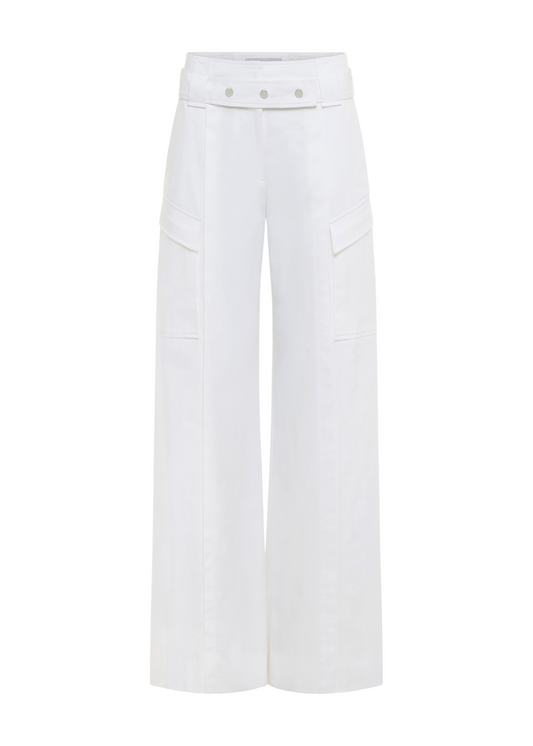 White pants on a white background
