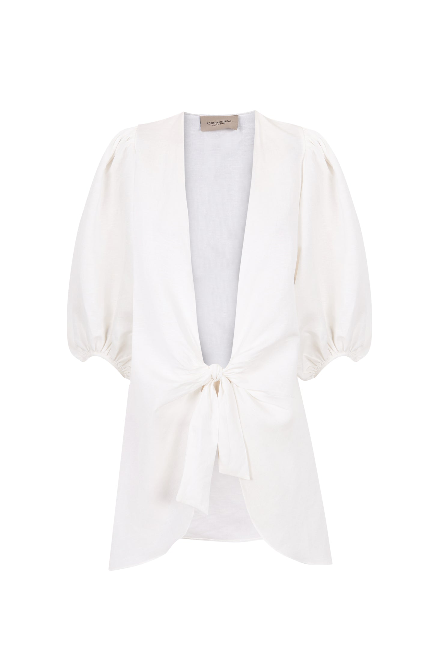 Solid Shirt with Voluminous Sleeves
