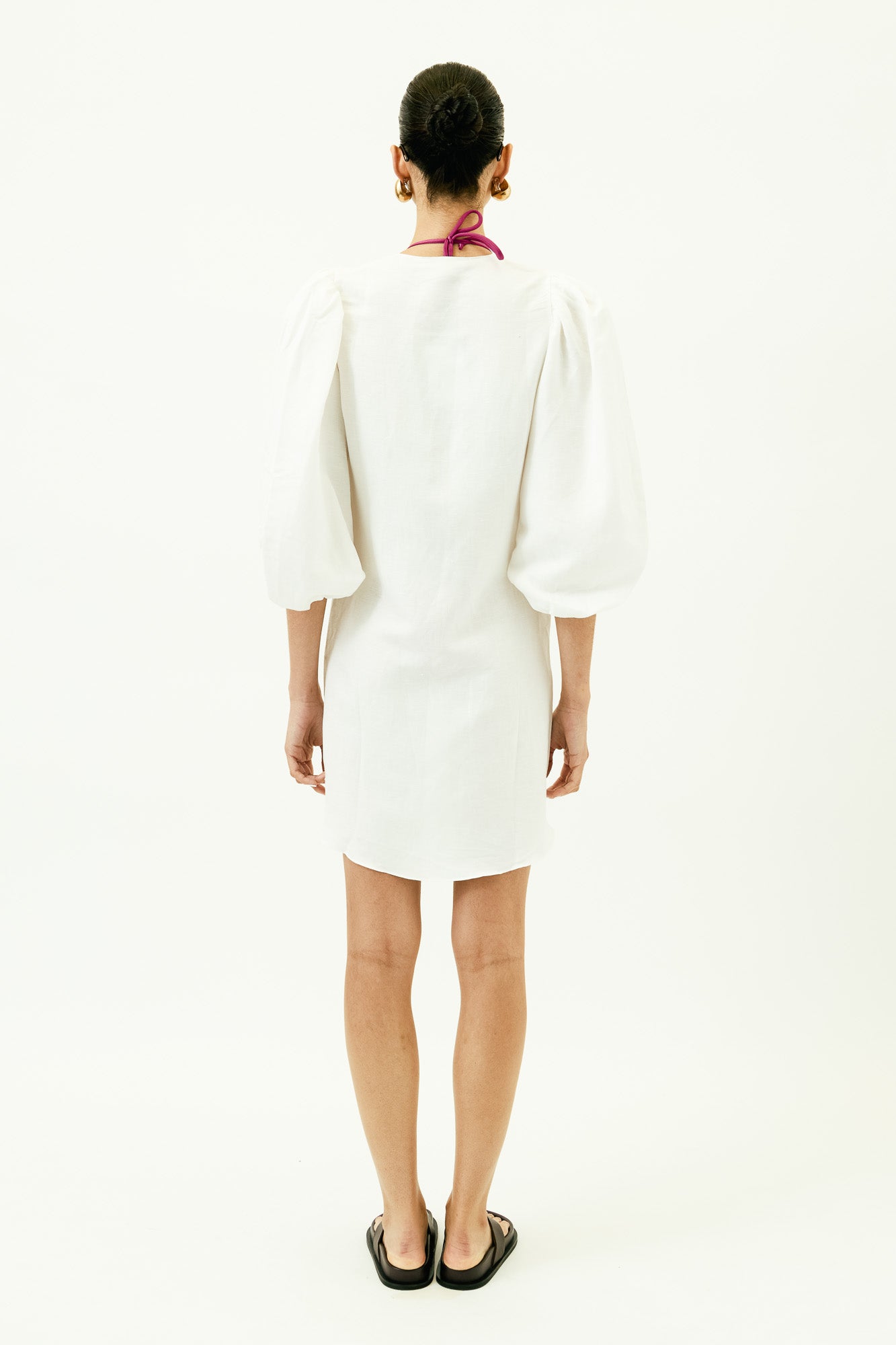 Solid Shirt with Voluminous Sleeves