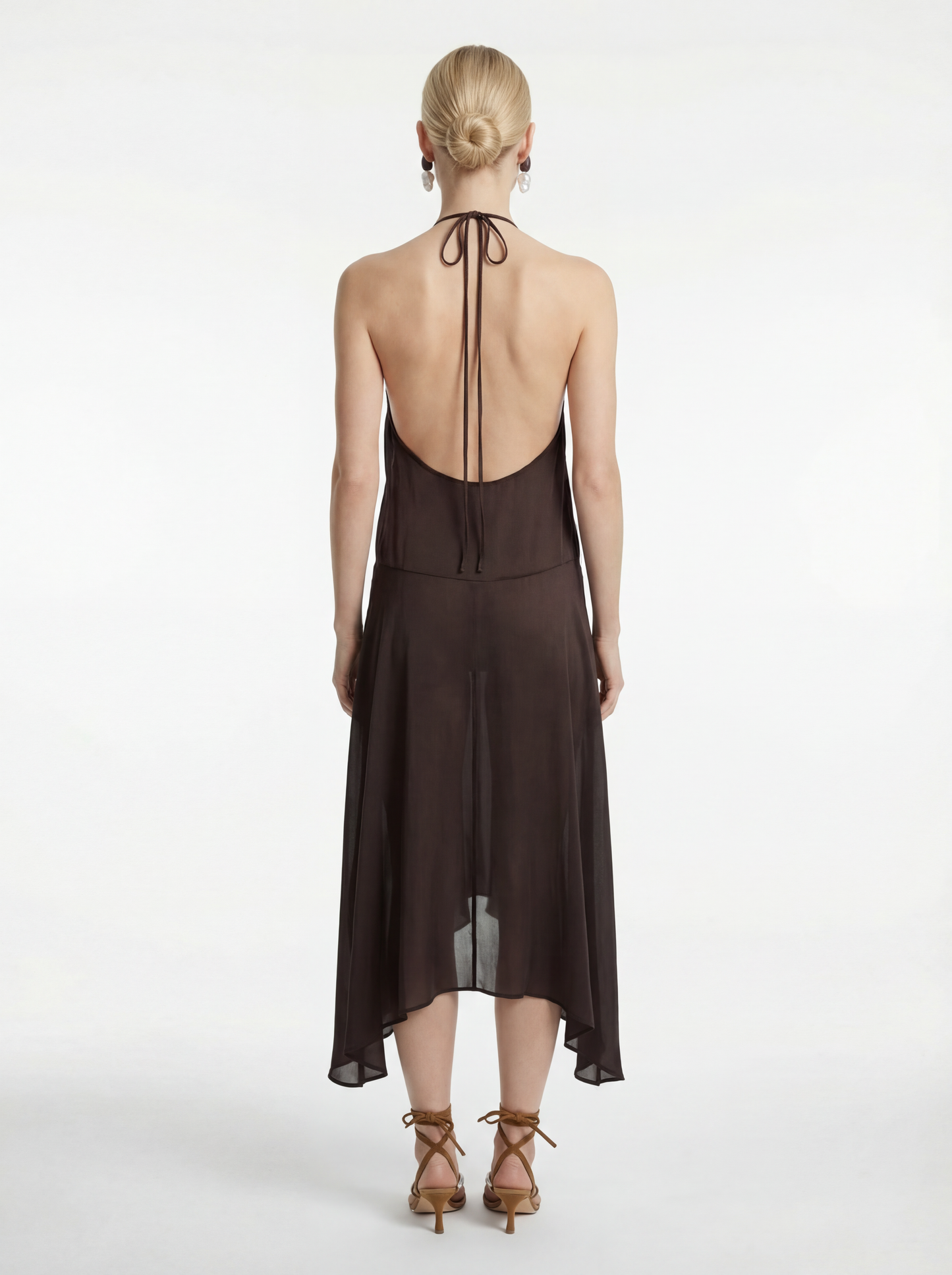 Silk Handkerchief Halter Dress