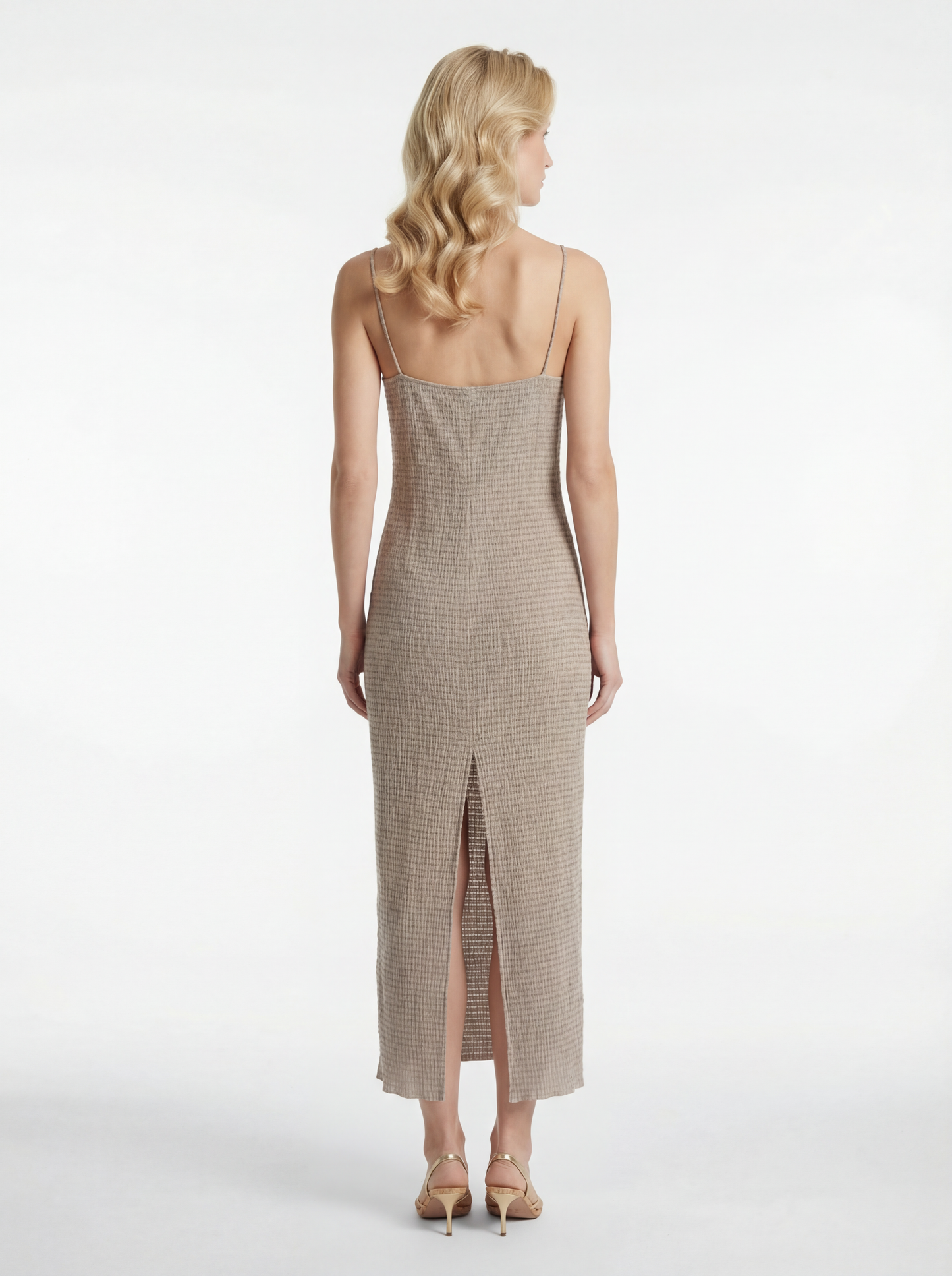 Sleeveless Crepe Beach Midi Dress