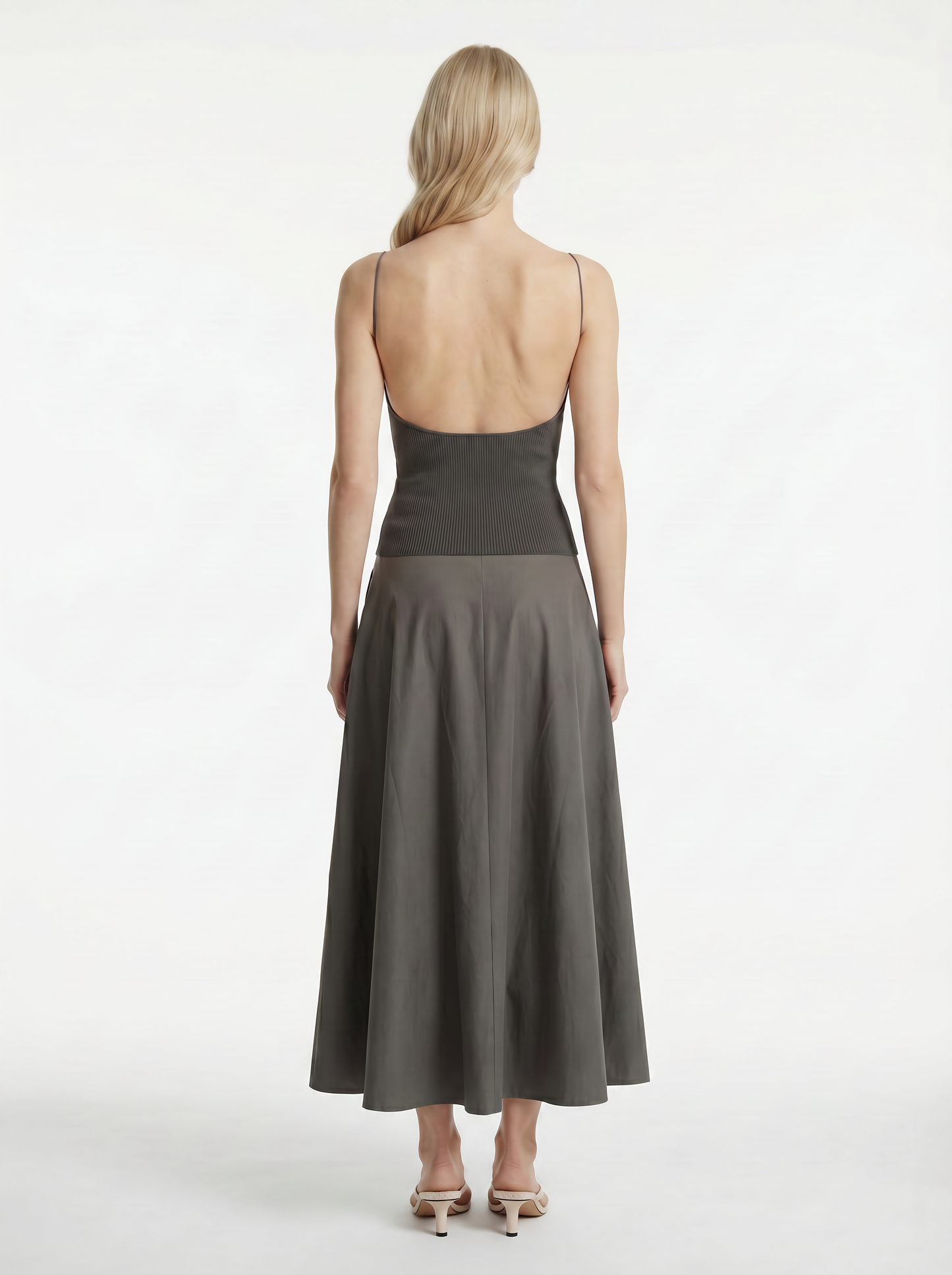 Backless Circle Hem Dress