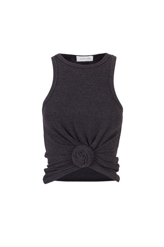Knotted Tank Top in Grey
