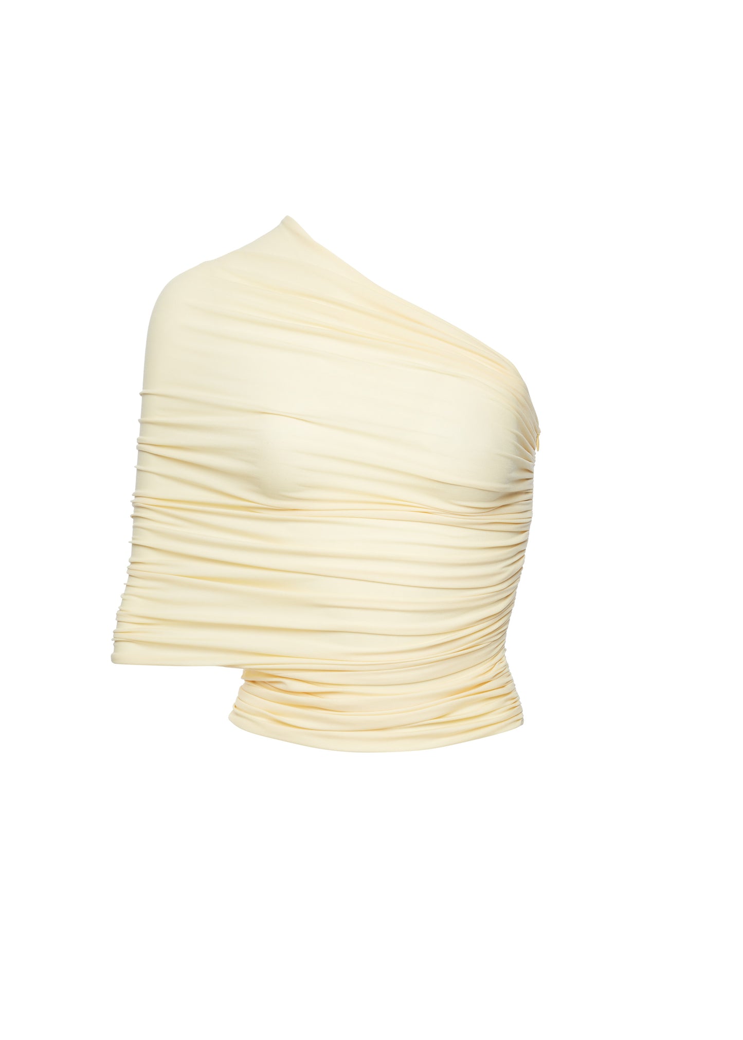 One-Shoulder Wrap Top in Yellow