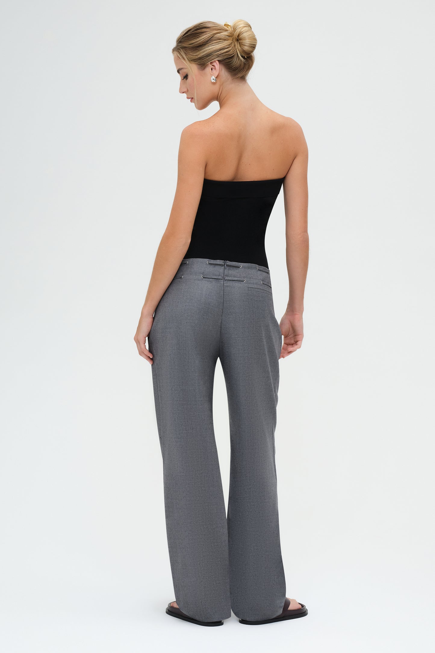 Knit Strapless Top in Black