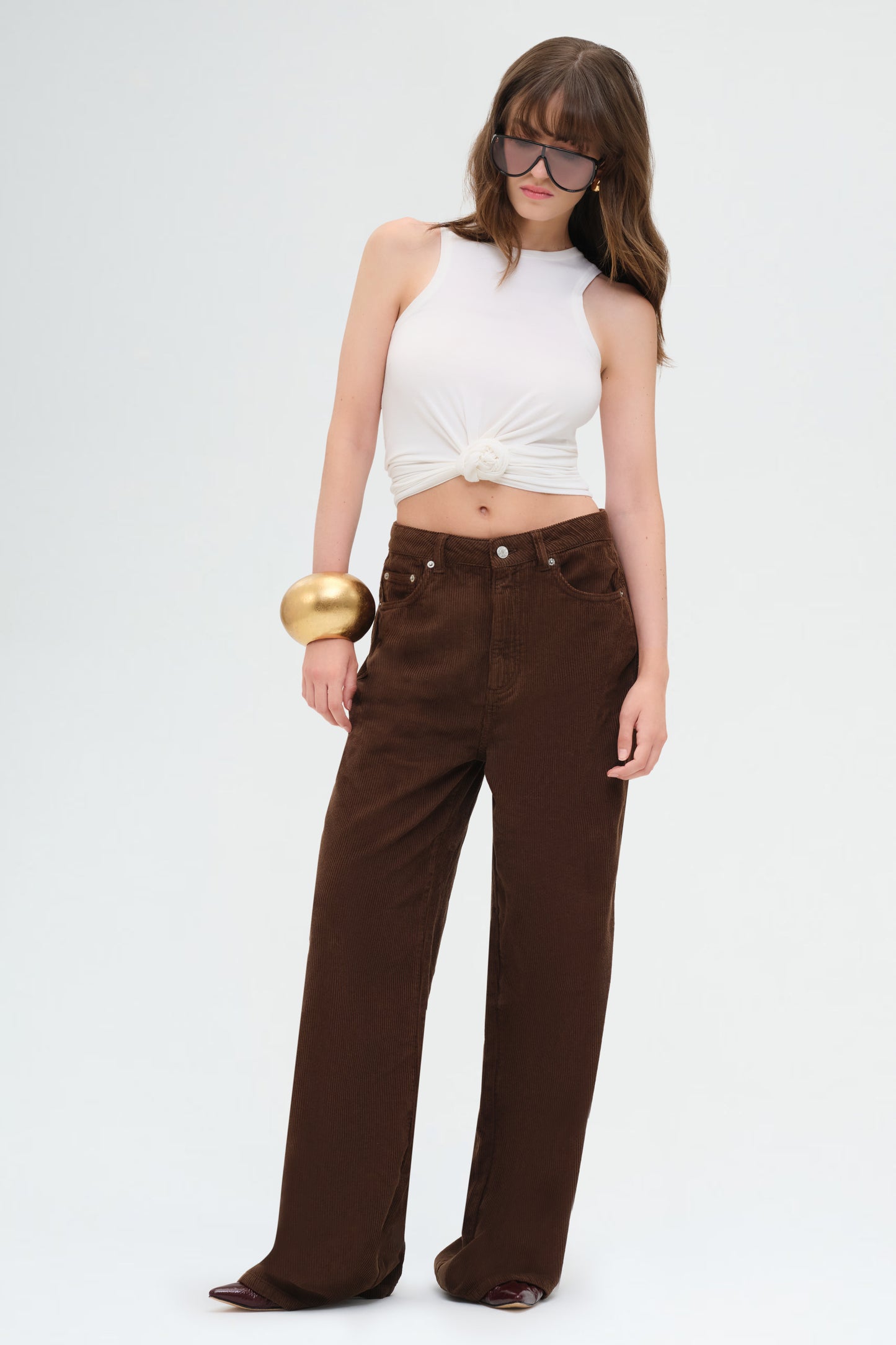 Knotted Tank Top in Cream