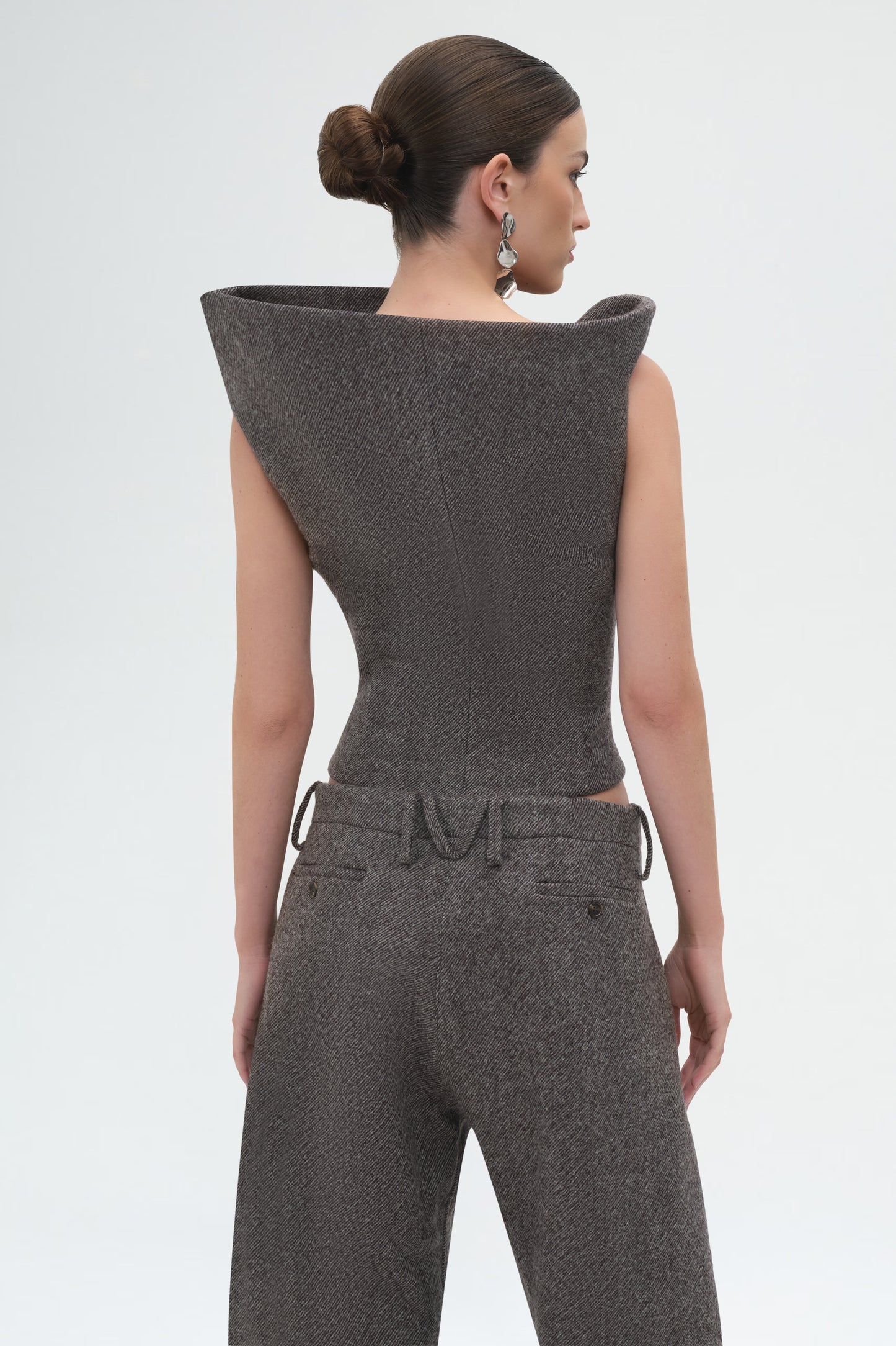 Petal Wool Top in Grey