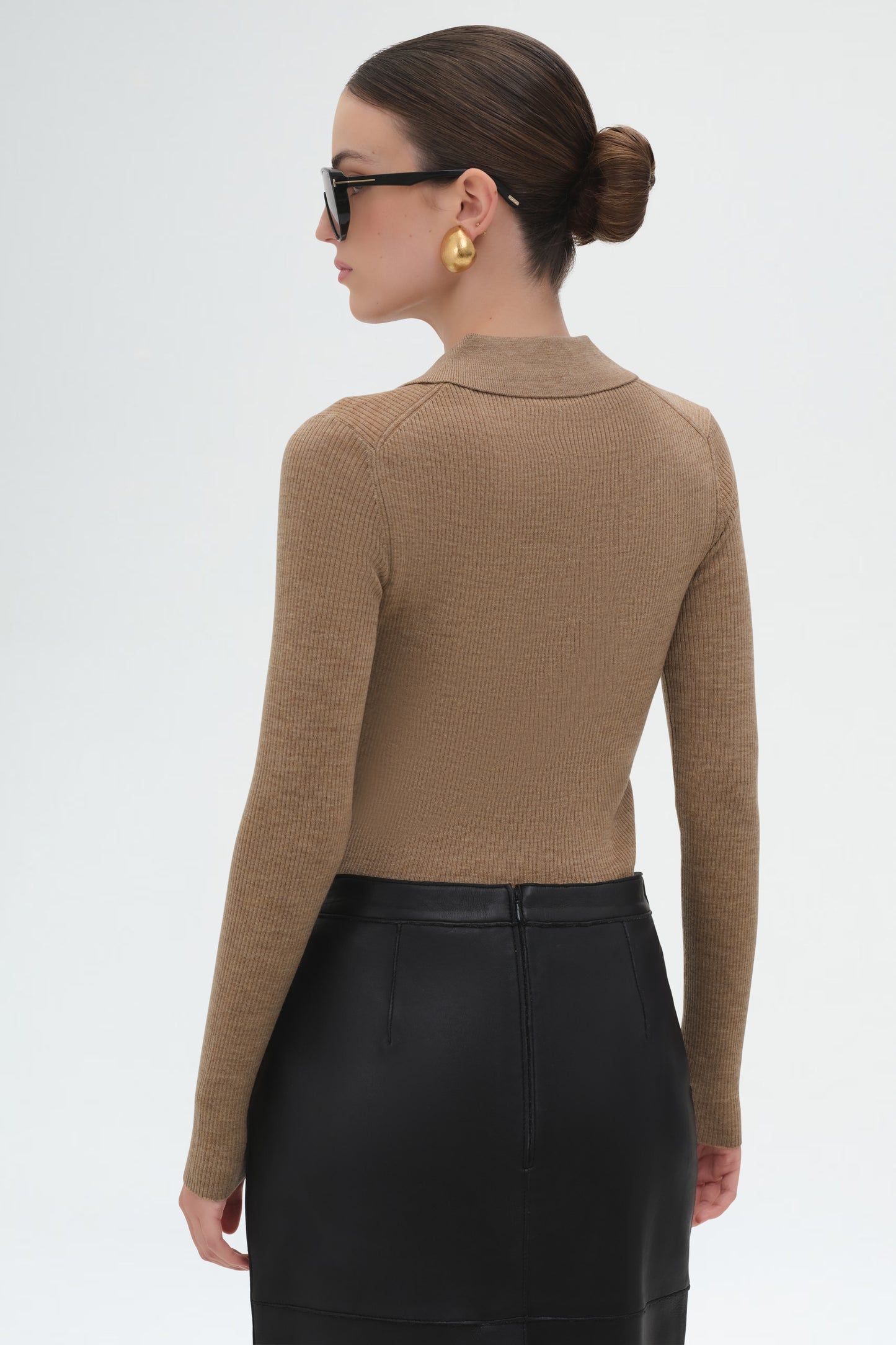 Wool Ribbed Sweater | Cammelo