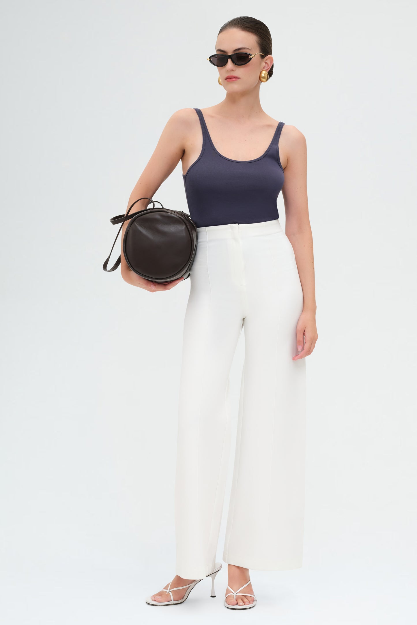 Organic Cotton Slim Scoop Tank | Storm