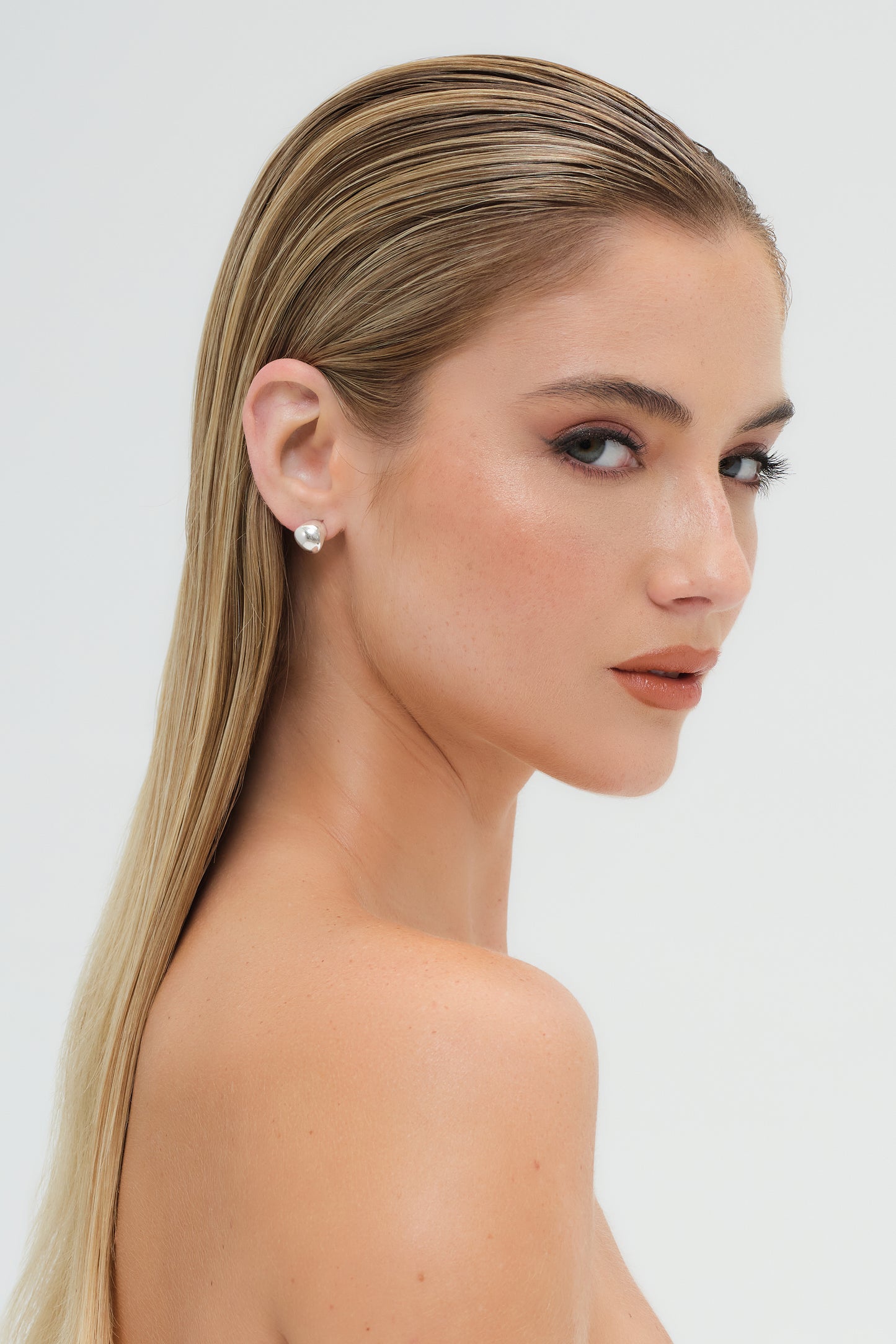 Fold Hoops in Silver