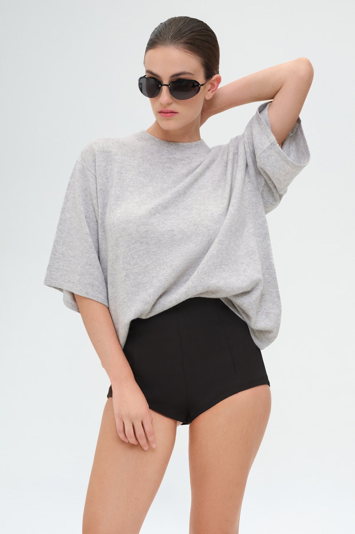 Cashmere Copain Tee | Grey Marle