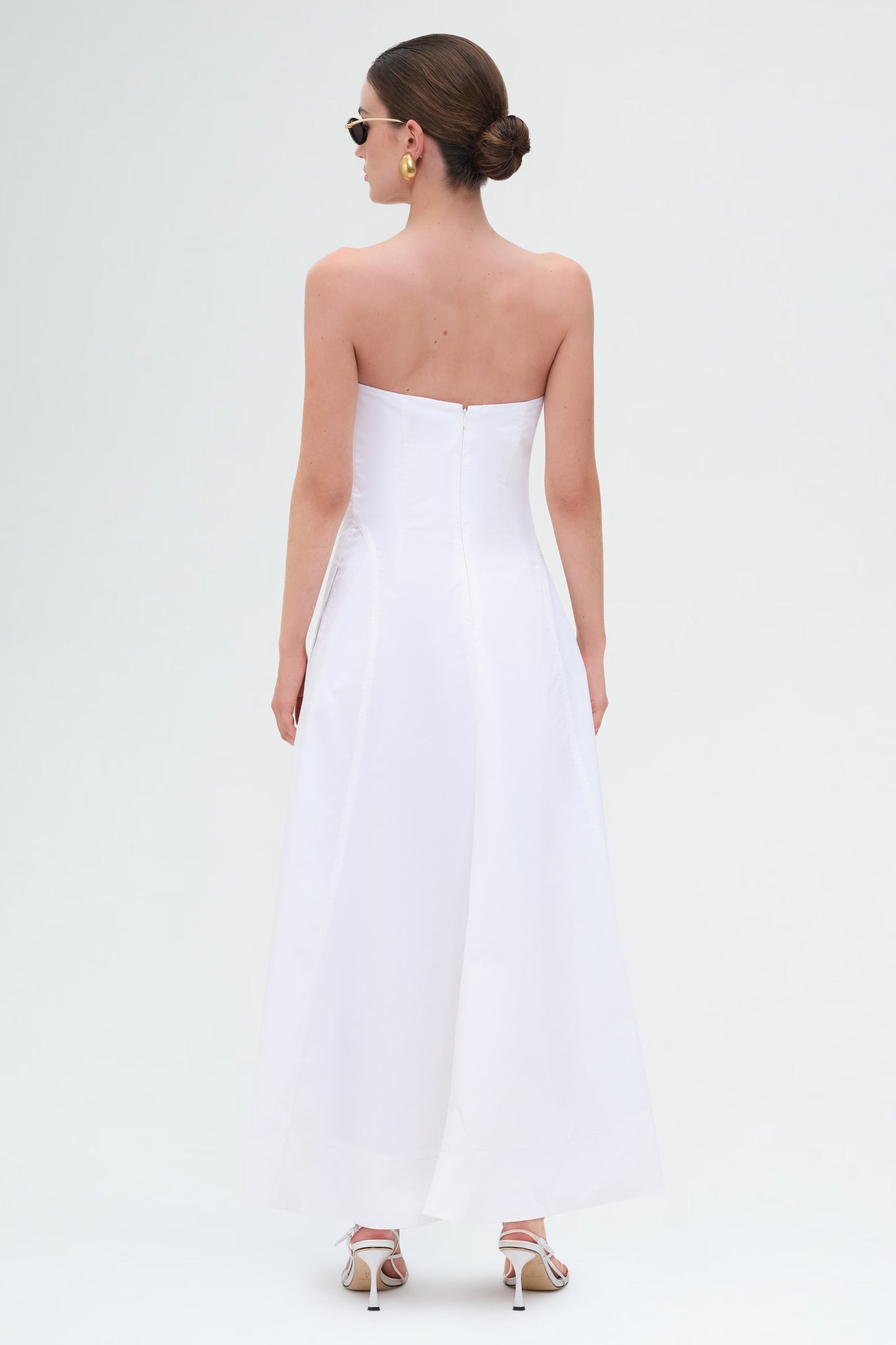 Sculpted Cotton Strapless Dress