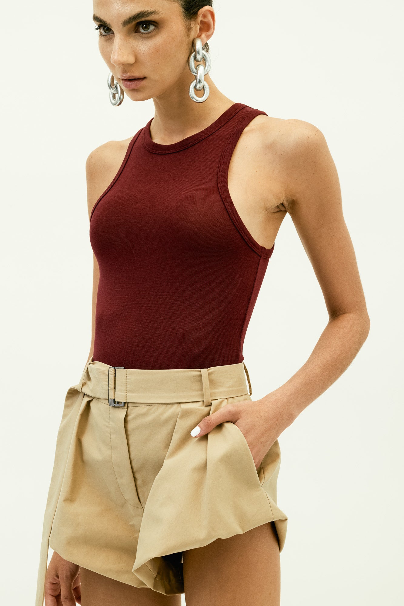 Jersey Tank in Currant