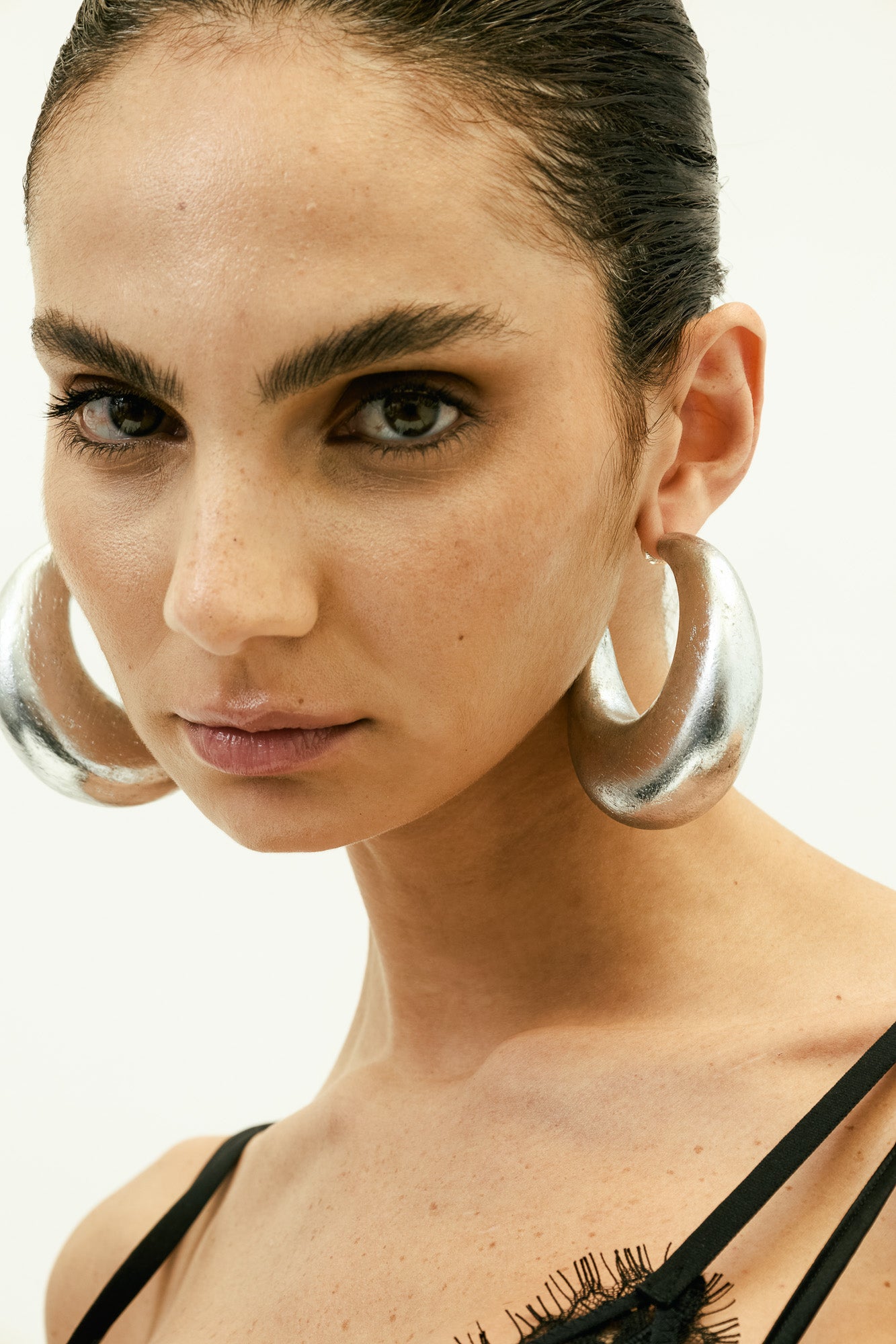 Half Moon Stud Earrings