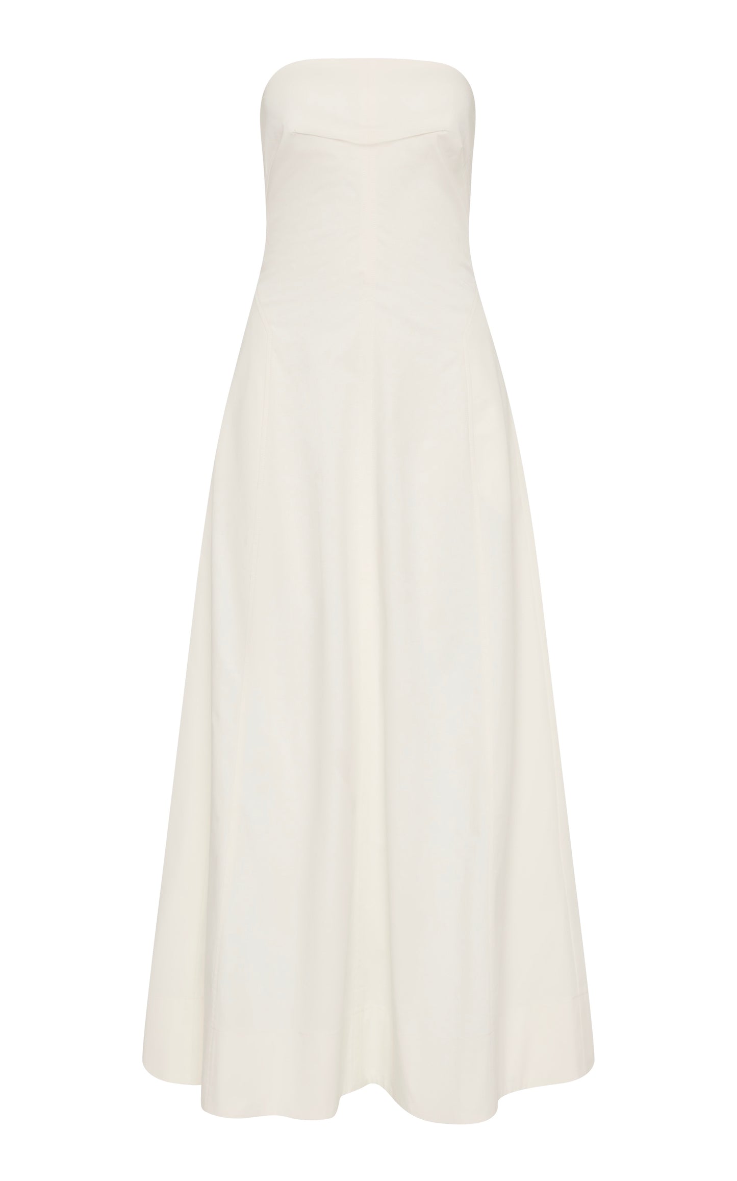 Sculpted Cotton Strapless Dress