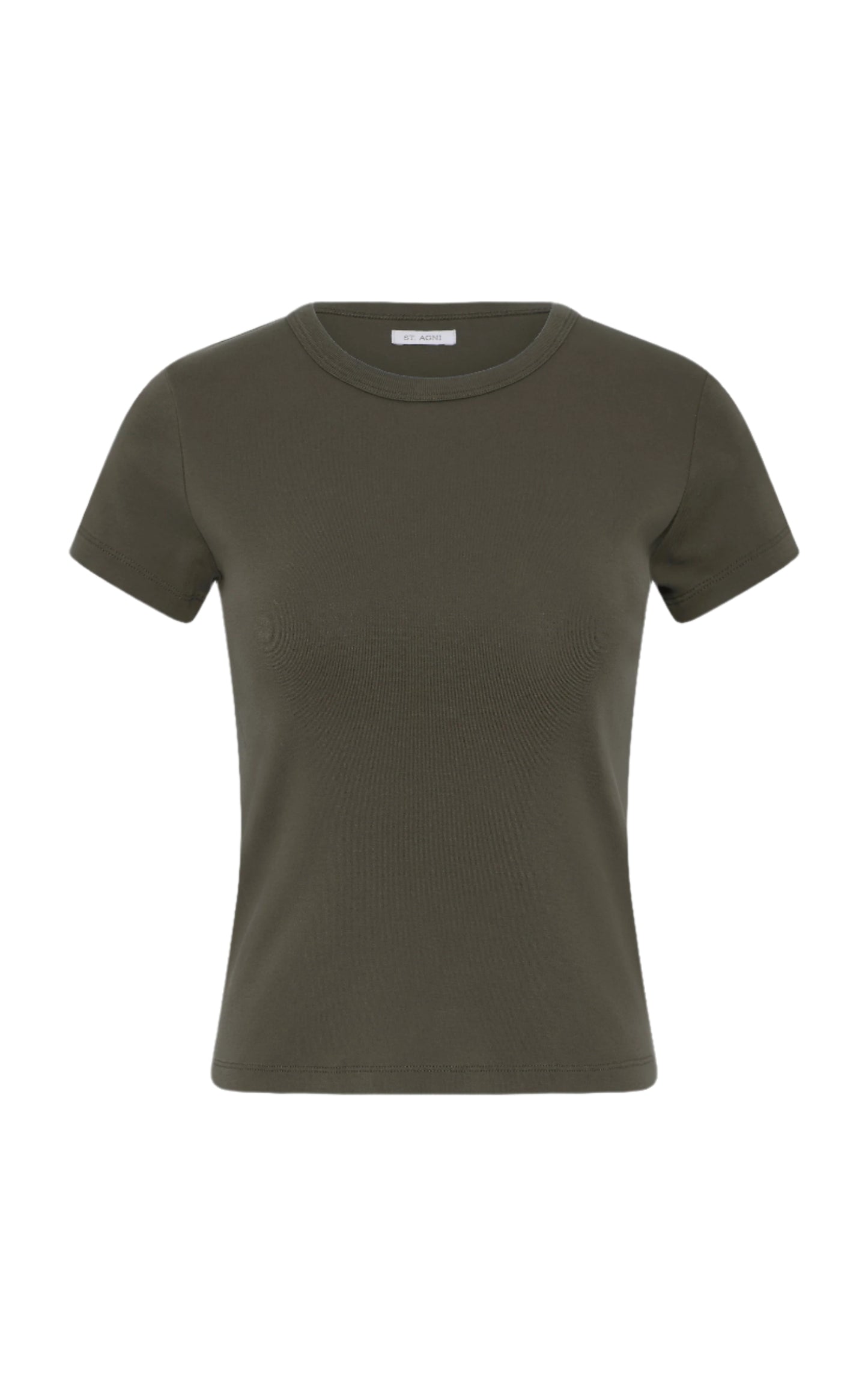 Khaki t-shirt on a white background