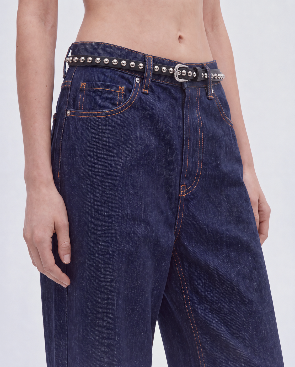 P.A.R.O.S.H Mini Studded Leather Belt, view 2