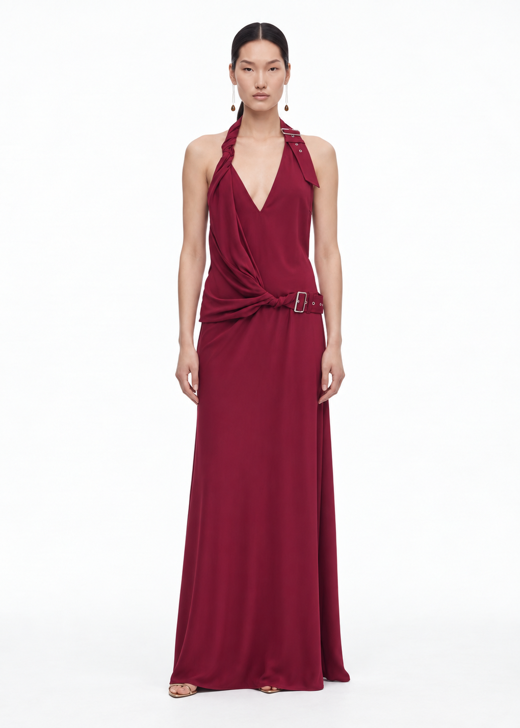 Vanela Buckle Maxi Dress