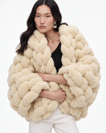 Braid Coat in Ivory