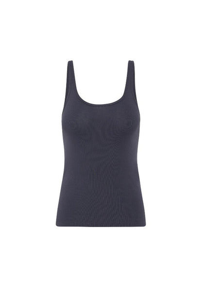 Organic Cotton Slim Scoop Tank | Storm