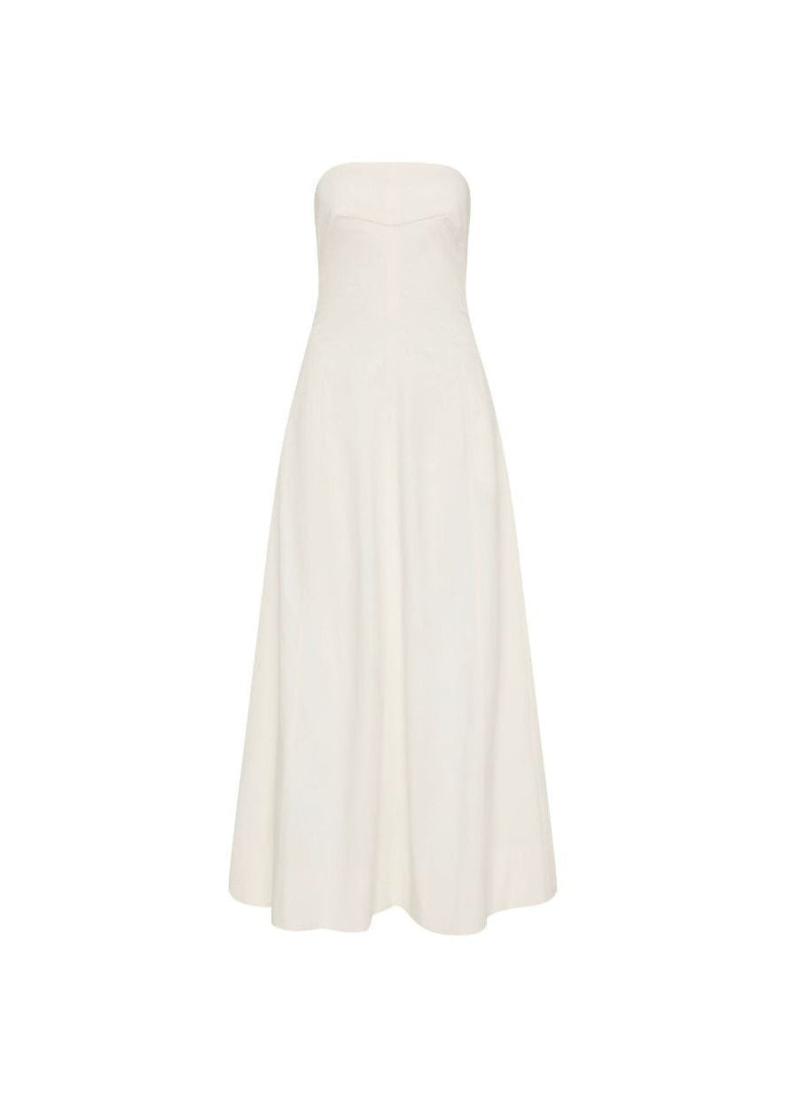 Sculpted Cotton Strapless Dress