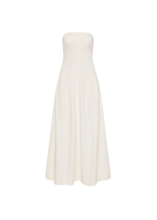 Sculpted Cotton Strapless Dress
