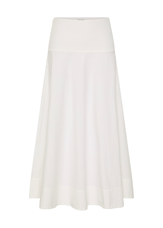 White skirt on a white background
