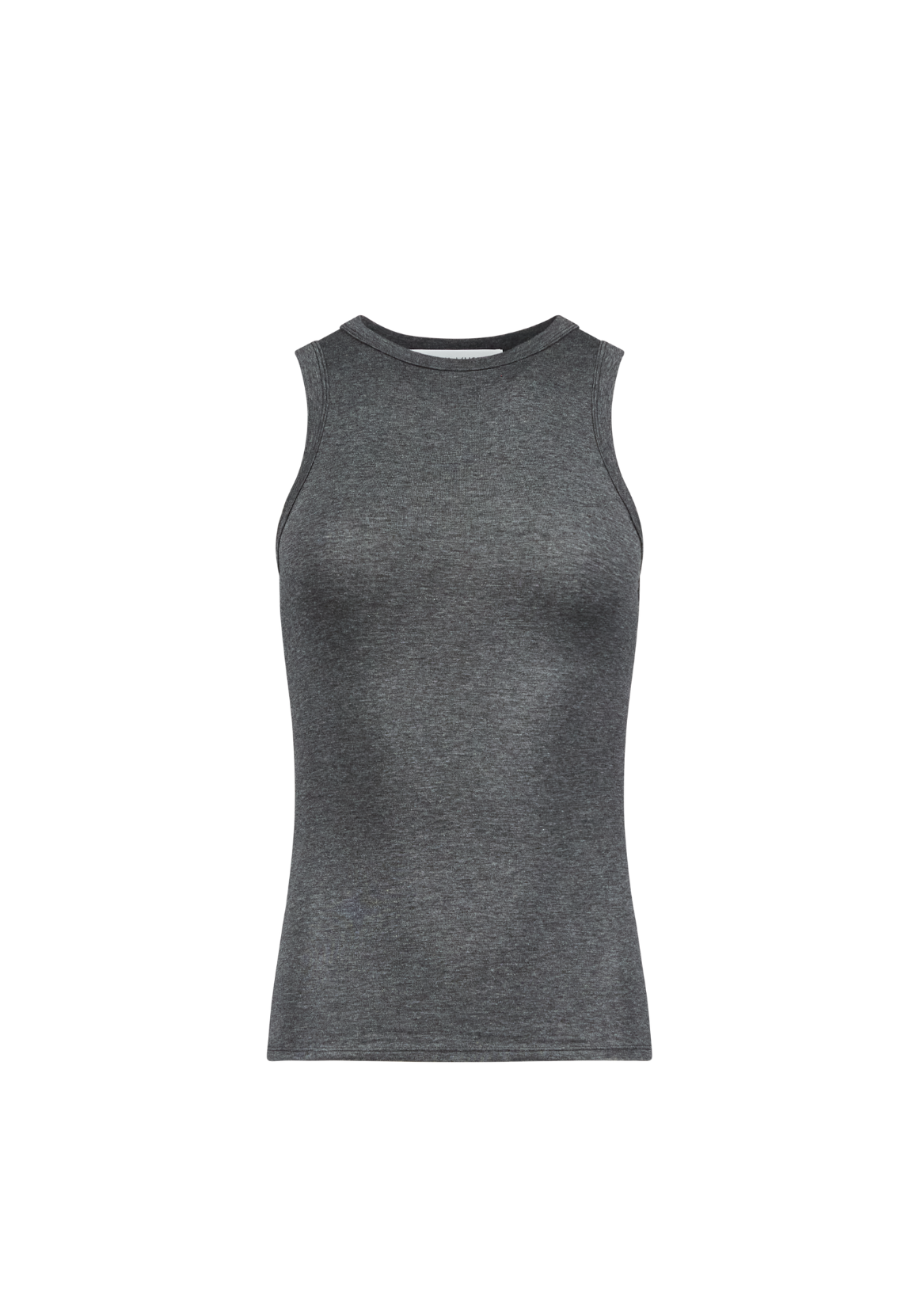 Gray sleeveless shirt on a white background