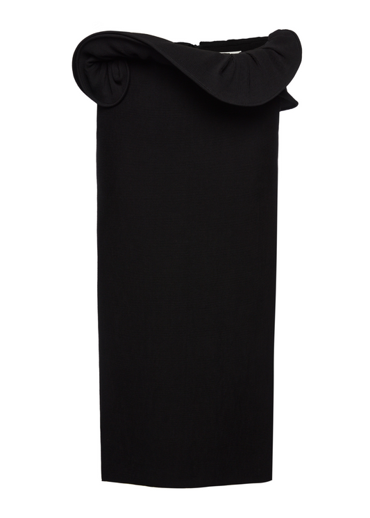 Midi Skirt with Hand-Twisted Flower Detail