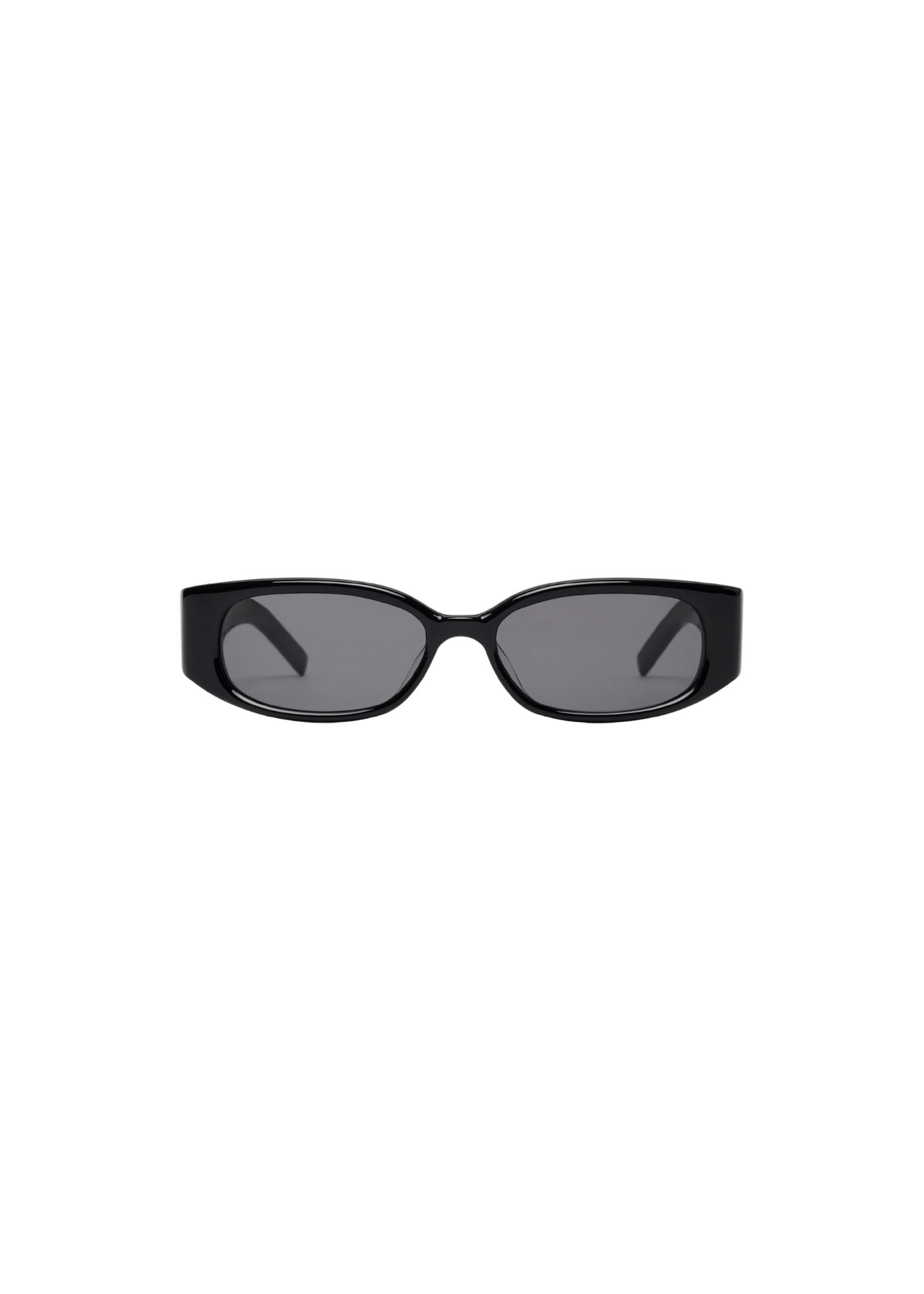 Black sunglasses on a white background