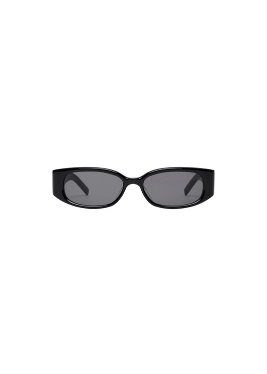 Black sunglasses on a white background