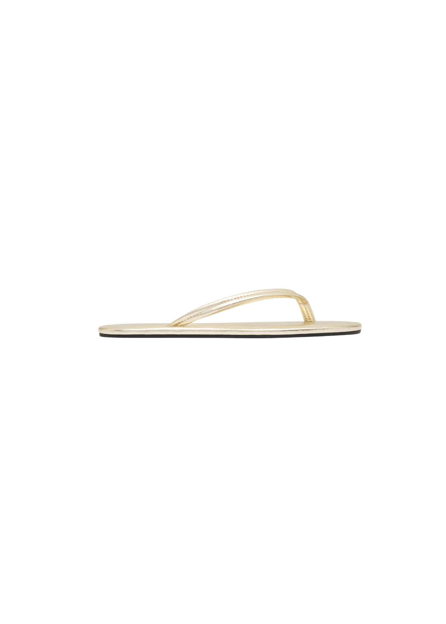 Soft Gold flip-flop sandal on a white background