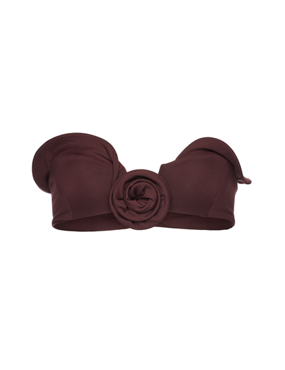 Sculptural Bandeau Swim Top
