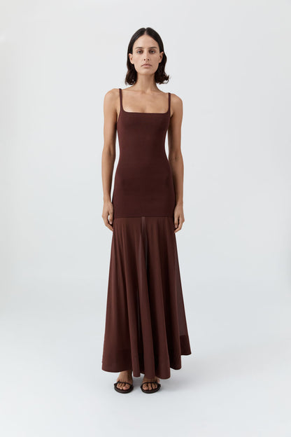 Sheer Silk Circle Hem Dress