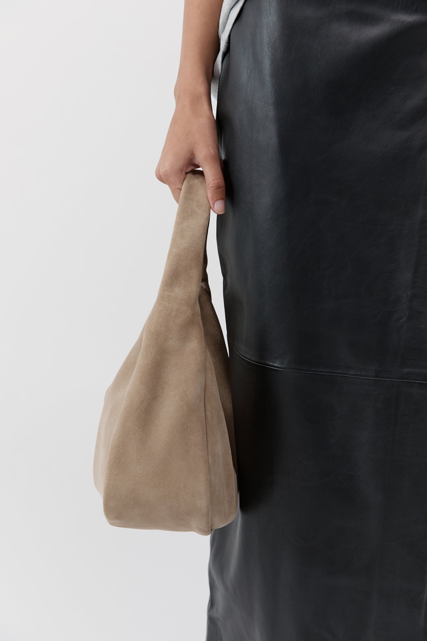 Suede Large Bon Bon Bag
