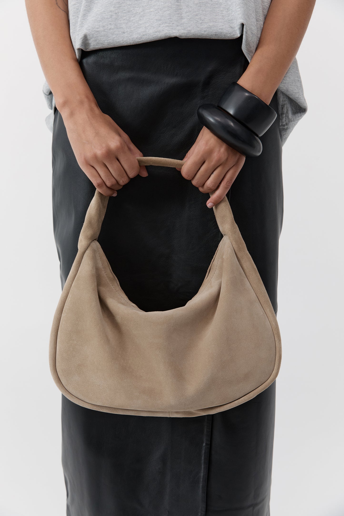 Suede Large Bon Bon Bag