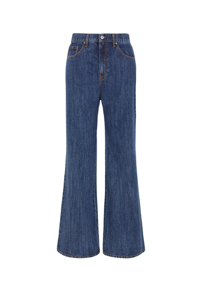 Flared Denim Trousers