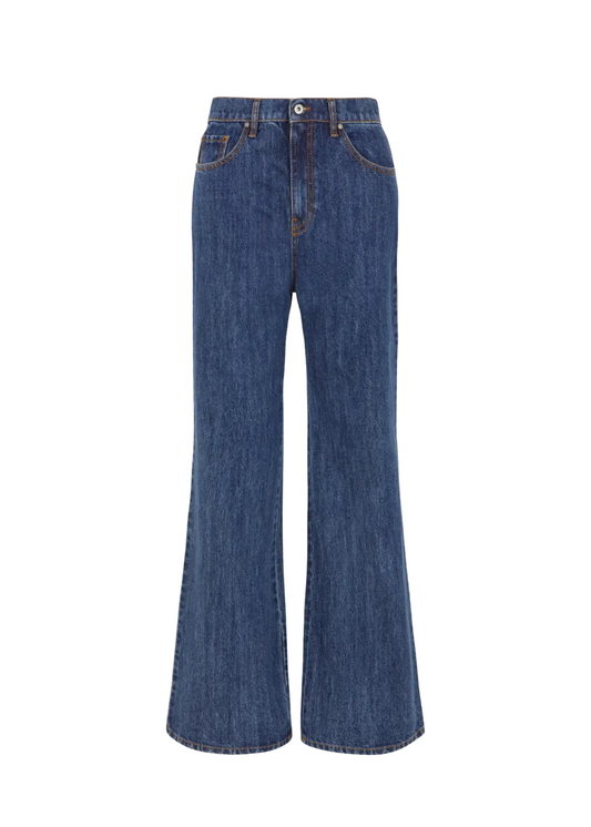 Flared Denim Trousers