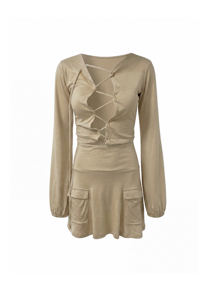 Aya Muse Kira Dress in champagne