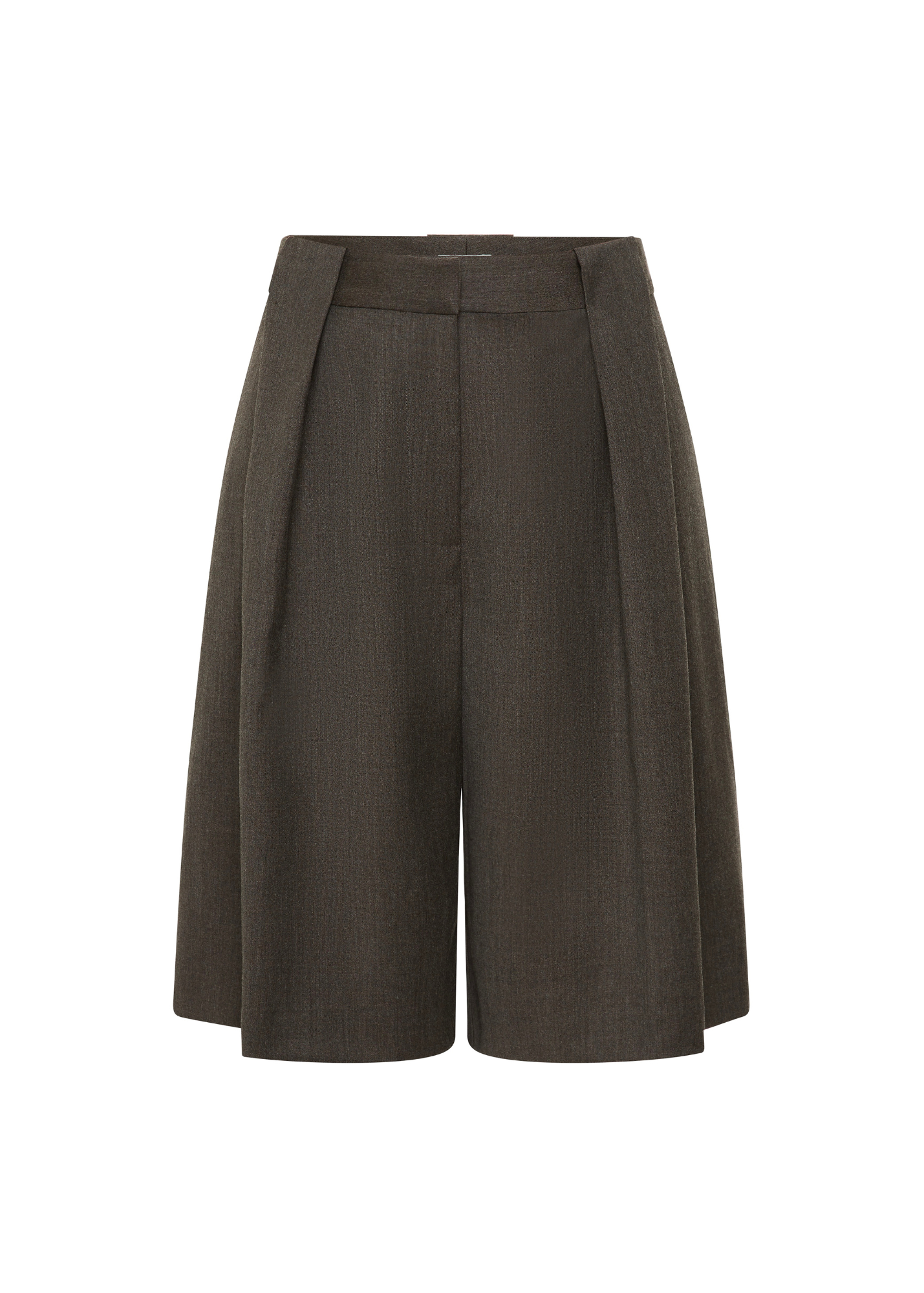 Wool Pleat Loop Shorts