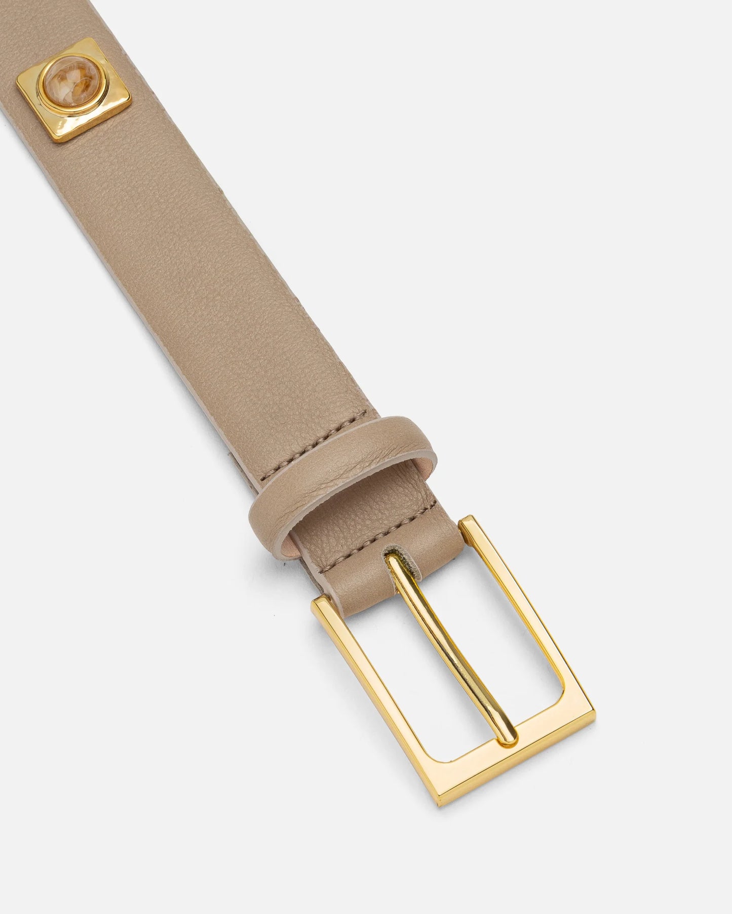 No. 2 Belt | Taupe/Gold