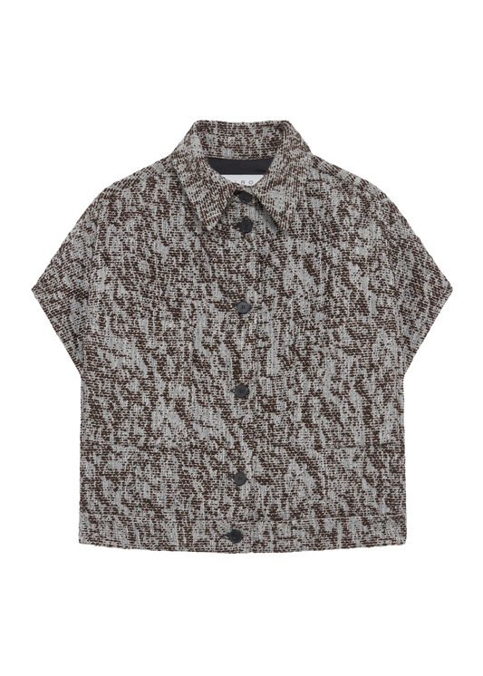 Textured shirt with a pattern on a white background