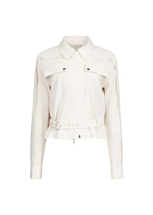 White jacket on a white background