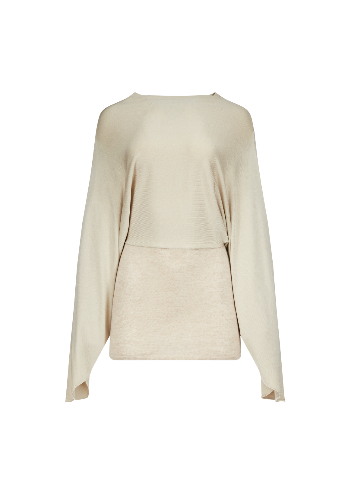 Beige sweater on a white background