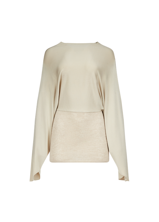 Beige sweater on a white background