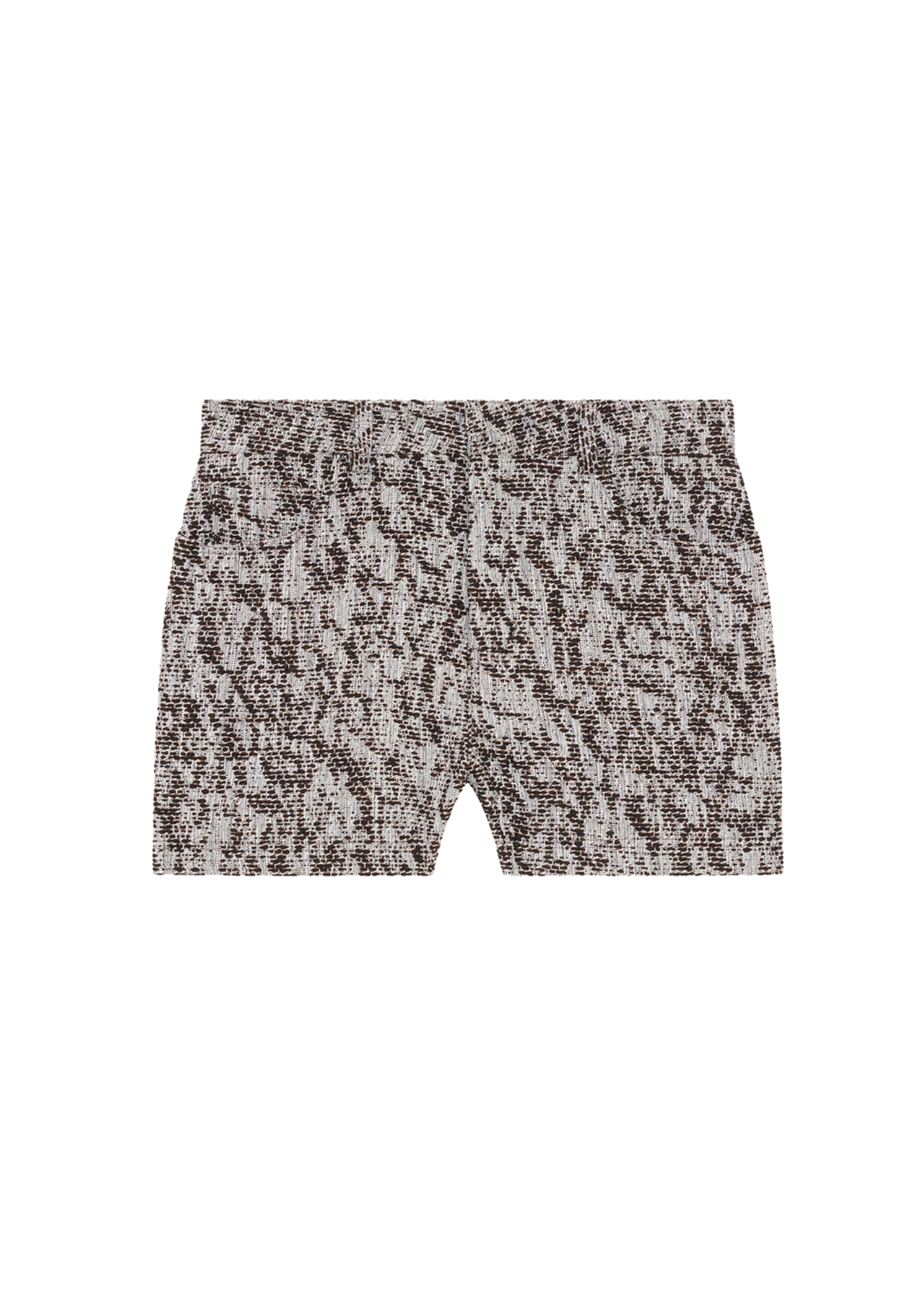 Marled patterned shorts on a white background