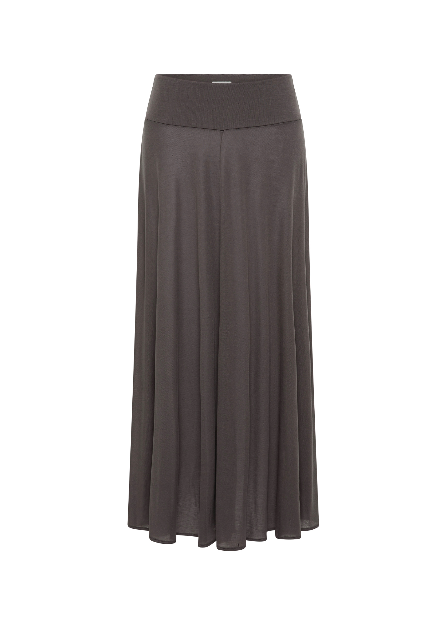 Dark gray long skirt on a white background